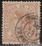Spain 1867 Queen Isabel II 50 Mil Brown Edifil 96